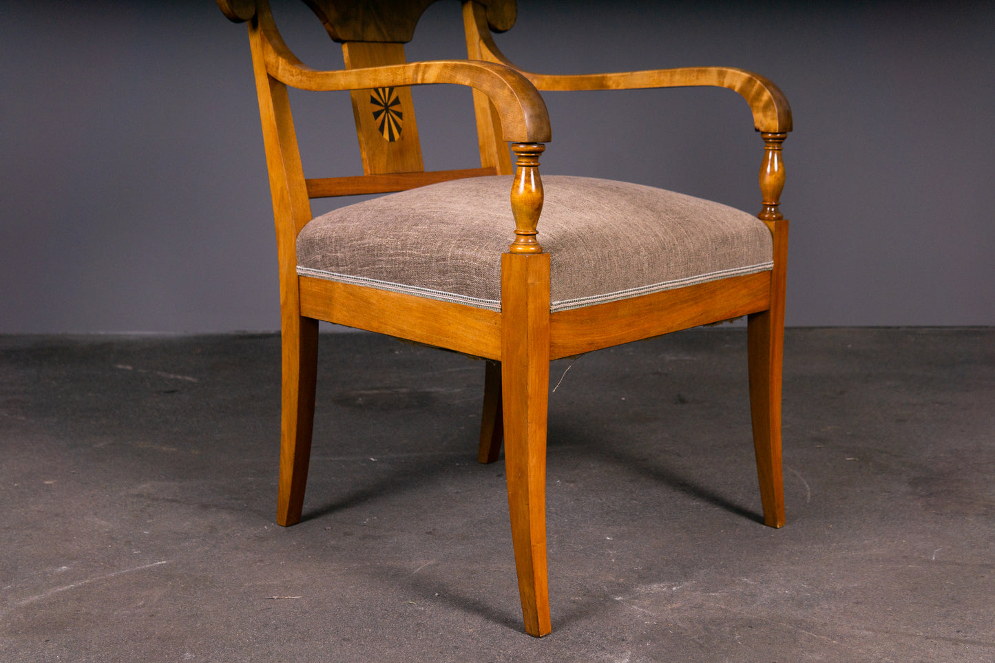 Elegante 3er Set Stühle im Biedermeier Stil, 1.Hälfte des 20.Jahrhunderts - Stuhl Chair Armchair Armlehnenstuhl Tisch Alt MÖBLINGER