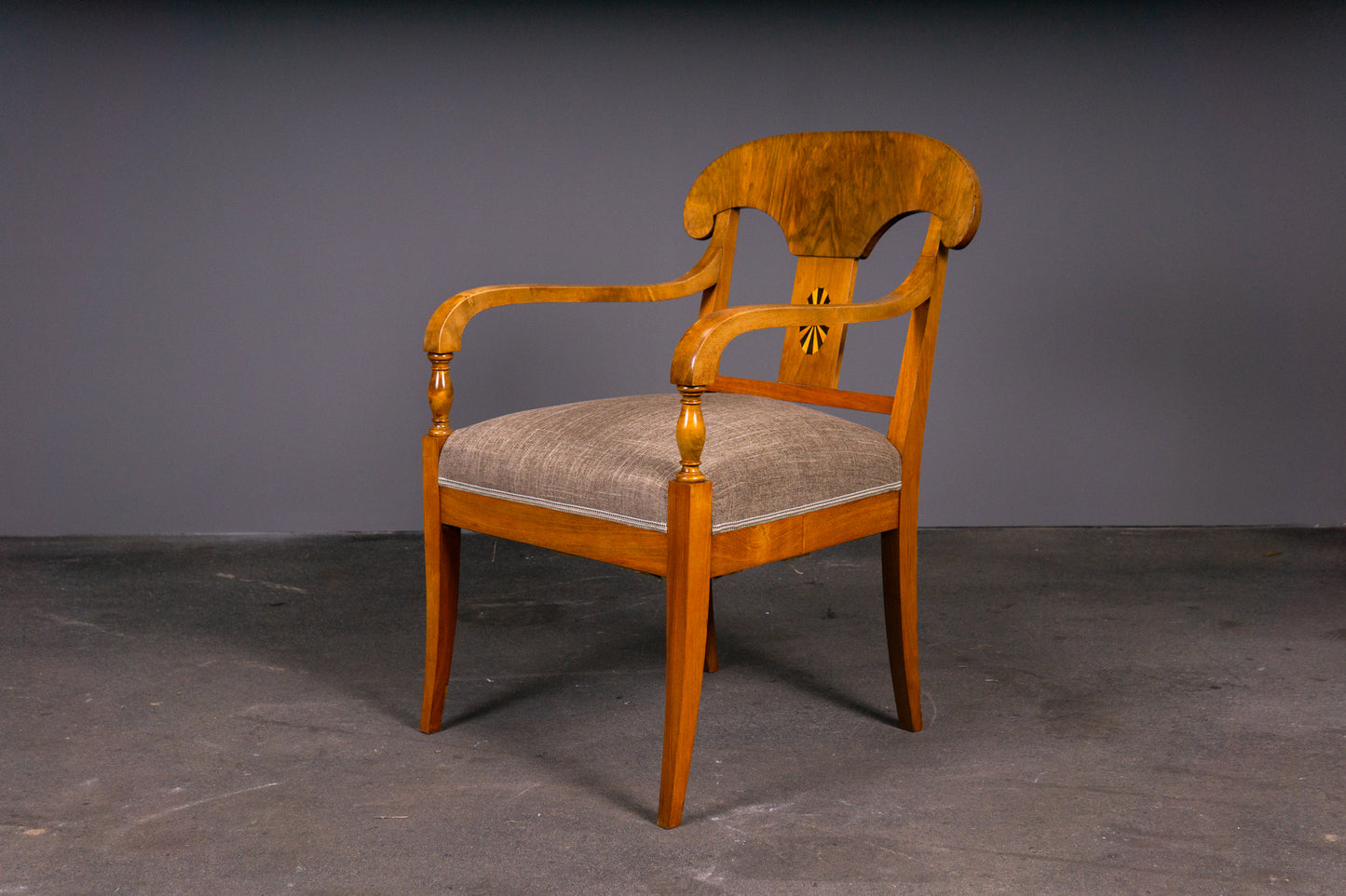 Elegante 3er Set Stühle im Biedermeier Stil, 1.Hälfte des 20.Jahrhunderts - Stuhl Chair Armchair Armlehnenstuhl Tisch Alt MÖBLINGER