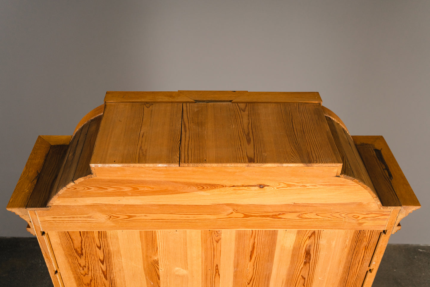 Schöner Schrägklappen-Aufsatzsekretär, 2.Hälfte des 20.Jahrhunderts - Sekretär Aufsatzsekretär Kommode Anrichte Schrank Buffet Alt Antik MÖBLINGER