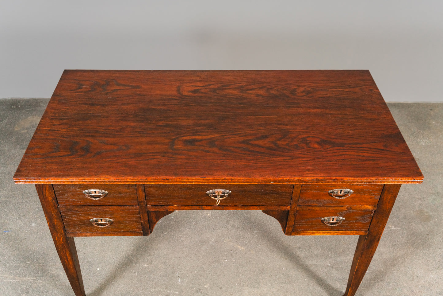 Praktischer Jugendstil Schreibtisch, Anfang des 20.Jahrhunderts - Desk Büro Homeoffice Tisch Eiche Alt Antik MÖBLINGER