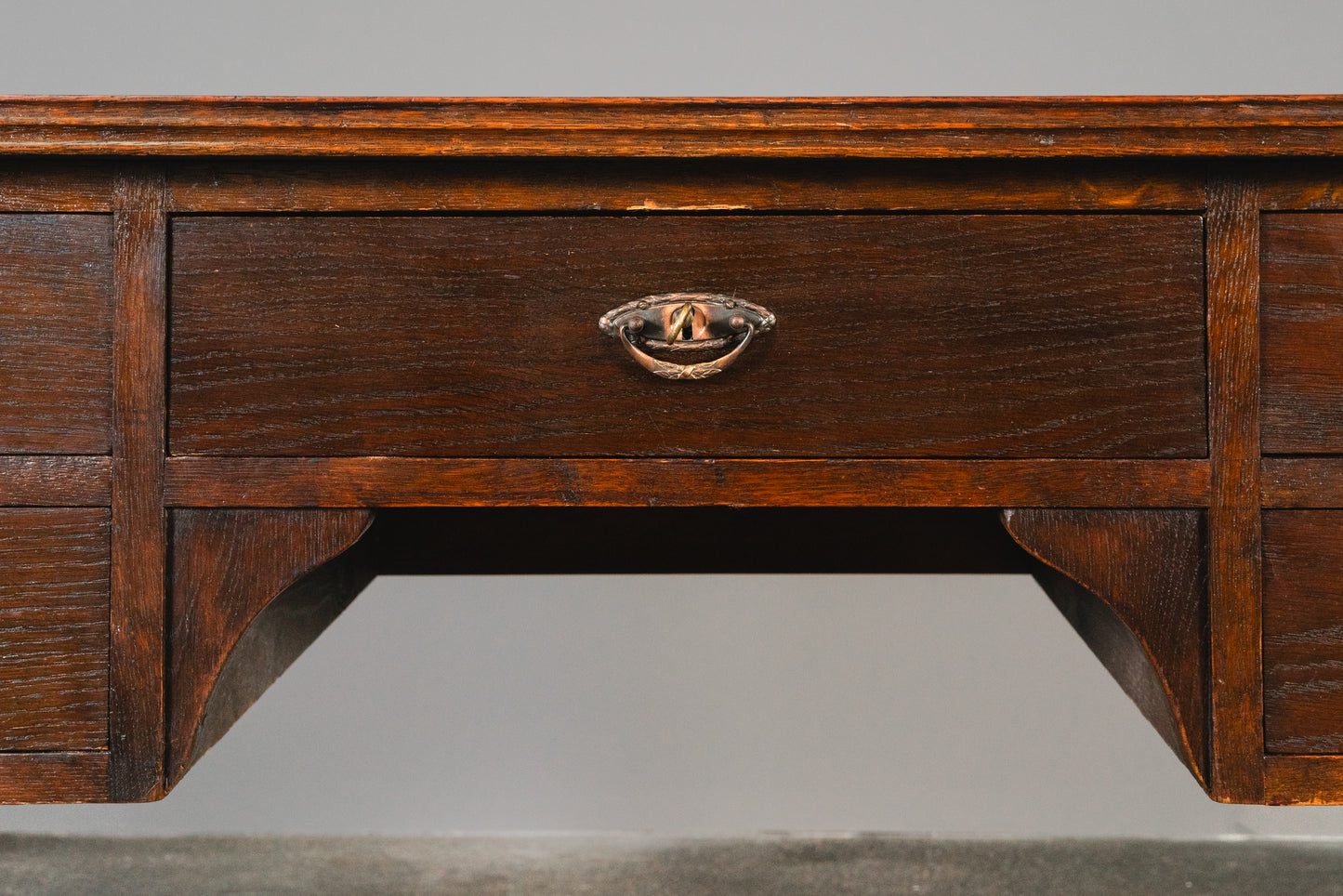 Praktischer Jugendstil Schreibtisch, Anfang des 20.Jahrhunderts - Desk Büro Homeoffice Tisch Eiche Alt Antik MÖBLINGER