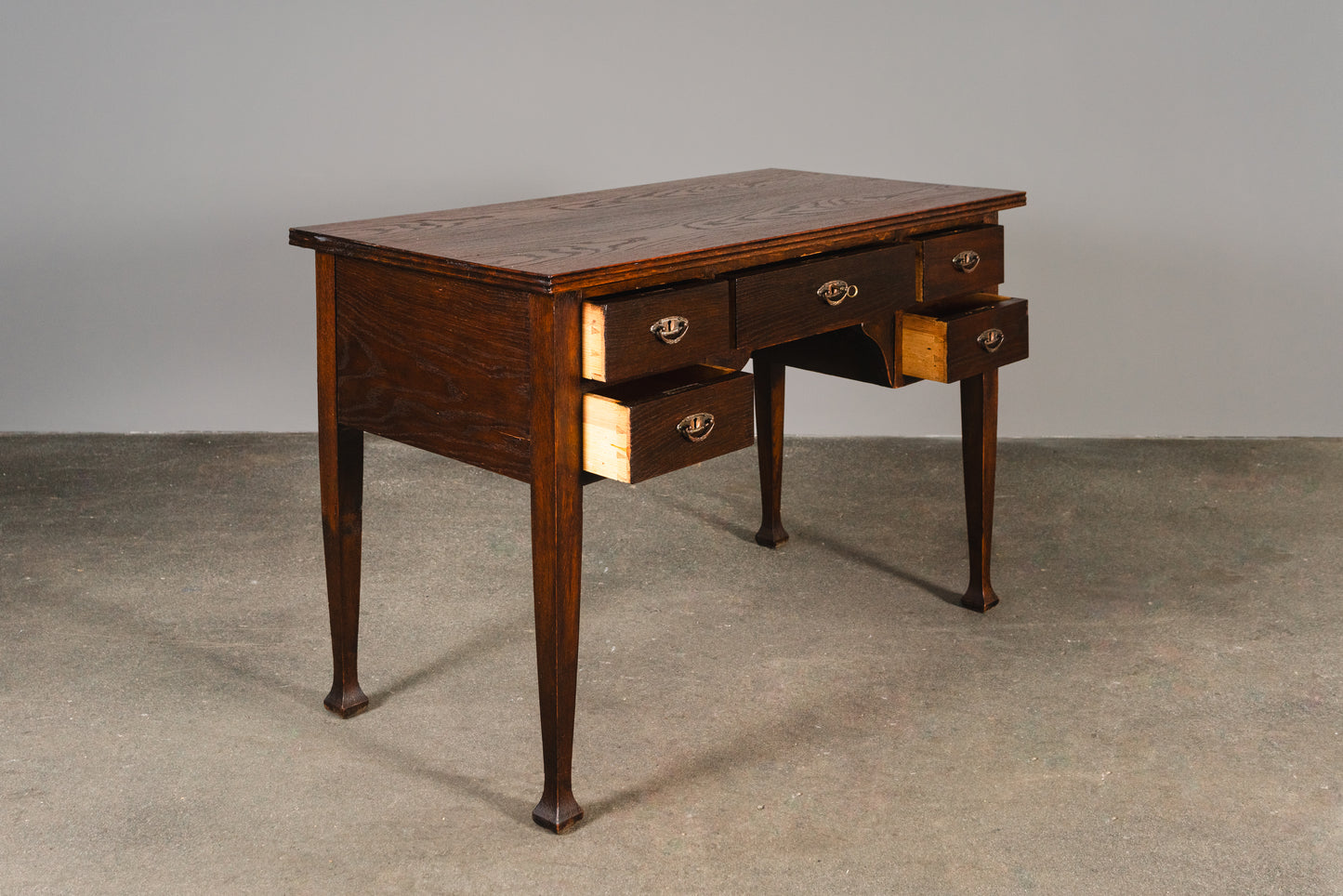 Praktischer Jugendstil Schreibtisch, Anfang des 20.Jahrhunderts - Desk Büro Homeoffice Tisch Eiche Alt Antik MÖBLINGER