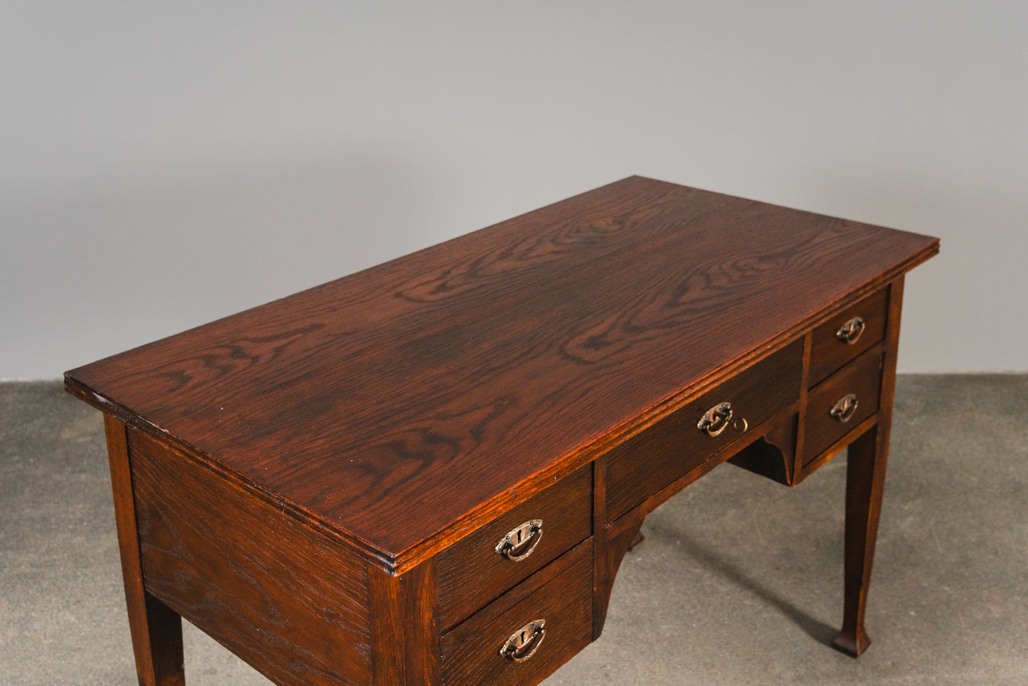 Praktischer Jugendstil Schreibtisch, Anfang des 20.Jahrhunderts - Desk Büro Homeoffice Tisch Eiche Alt Antik MÖBLINGER