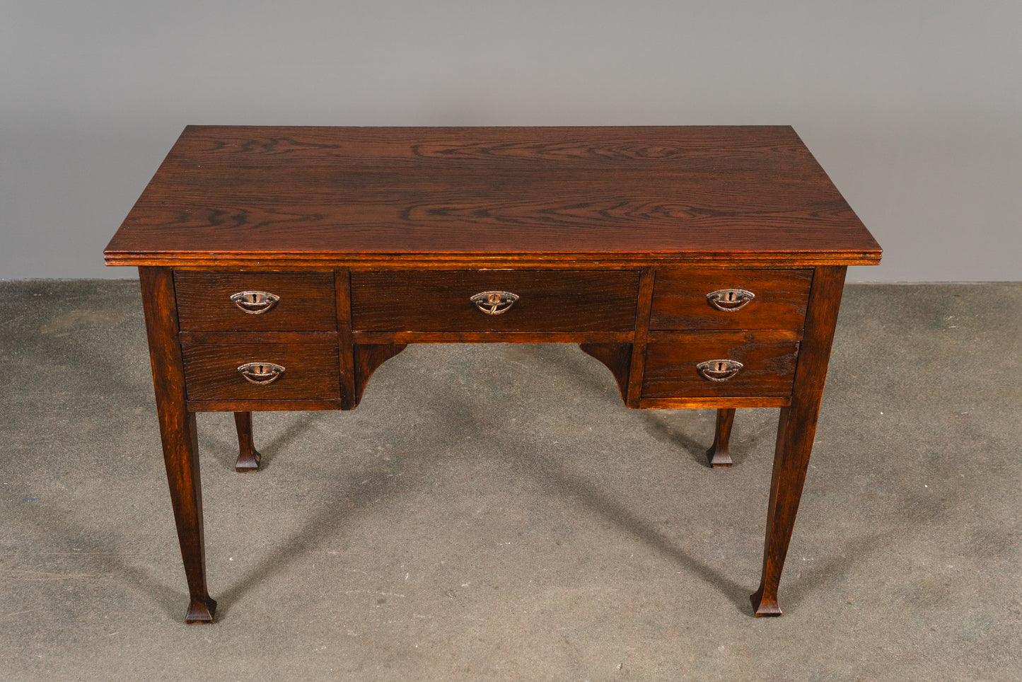 Praktischer Jugendstil Schreibtisch, Anfang des 20.Jahrhunderts - Desk Büro Homeoffice Tisch Eiche Alt Antik MÖBLINGER