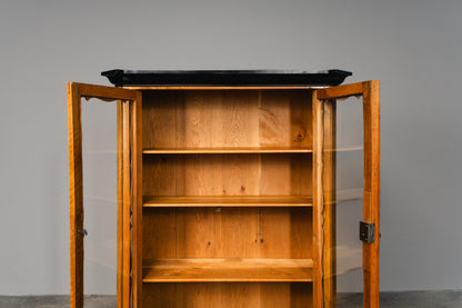 Elegante kleine Vintage Biedermeier Vitrine, zweite Hälfte des 19.Jahrhunderts - Schrank Regal Kommode Bücherschrank Antik Alt MÖBLINGER