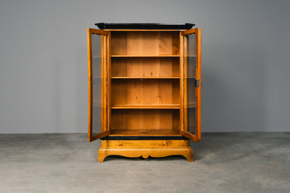 Elegante kleine Vintage Biedermeier Vitrine, zweite Hälfte des 19.Jahrhunderts - Schrank Regal Kommode Bücherschrank Antik Alt MÖBLINGER