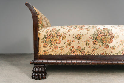 Seltene Neorenaissance Chaiselongue, erste Hälfte des 20.Jahrhunderts - Bett Vintage Alt Sofa Daybed MÖBLINGER