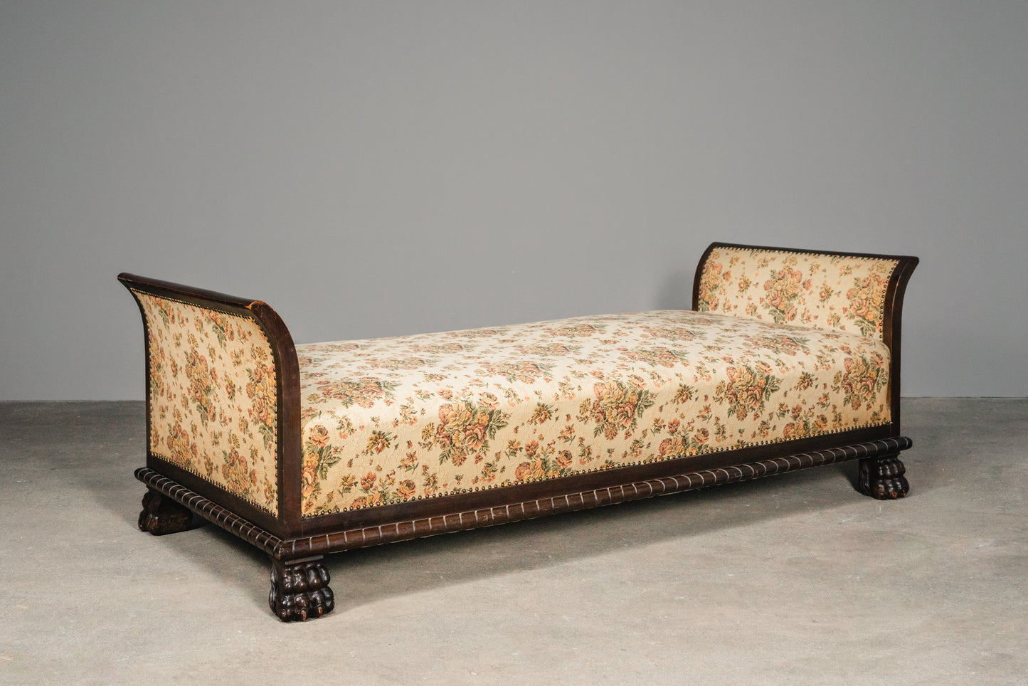 Seltene Neorenaissance Chaiselongue, erste Hälfte des 20.Jahrhunderts - Bett Vintage Alt Sofa Daybed MÖBLINGER