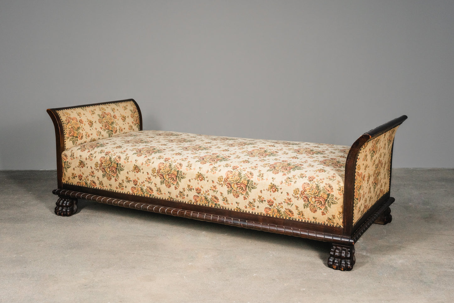 Seltene Neorenaissance Chaiselongue, erste Hälfte des 20.Jahrhunderts - Bett Vintage Alt Sofa Daybed MÖBLINGER