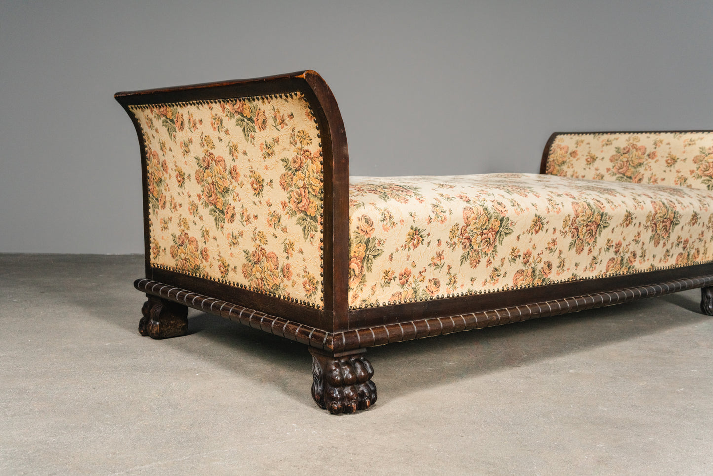 Seltene Neorenaissance Chaiselongue, erste Hälfte des 20.Jahrhunderts - Bett Vintage Alt Sofa Daybed MÖBLINGER