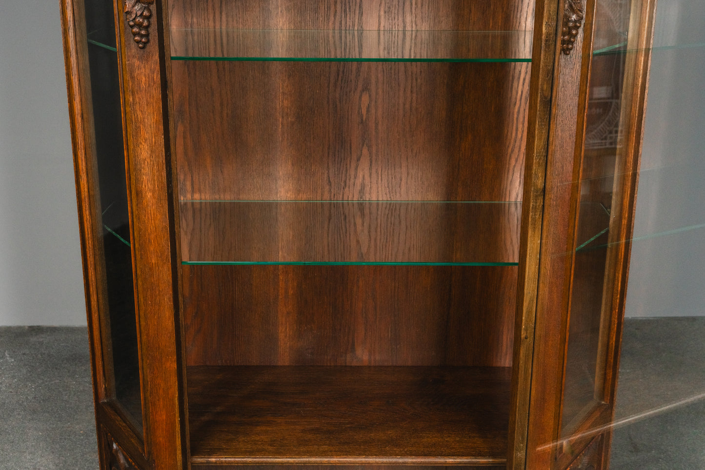 Elegante Jugendstil Vitrine, Anfang des 20.Jahrhunderts - Vintage Schrank Regal Kommode Bücherschrank Alt Antik MÖBLINGER