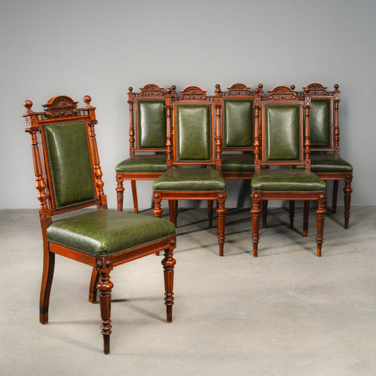 Schönes Antikes 6er Set Gründerzeit Stühle, 2.Hälfte des 19.Jahrhunderts - Stuhl Chair Sessel Tisch Alt Antik MÖBLINGER