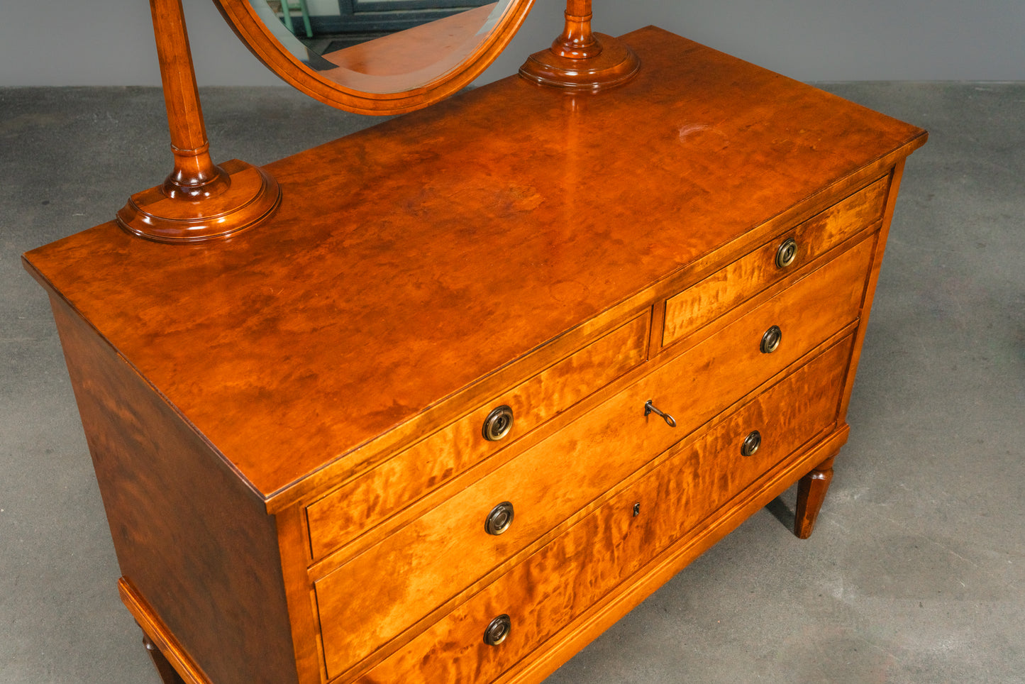 Wunderschöne Jugendstil Kommode mit Spiegel, Anfang des 20.Jahrhunderts - Schrank Schminkkommode Regal Bad Alt Antik MÖBLINGER