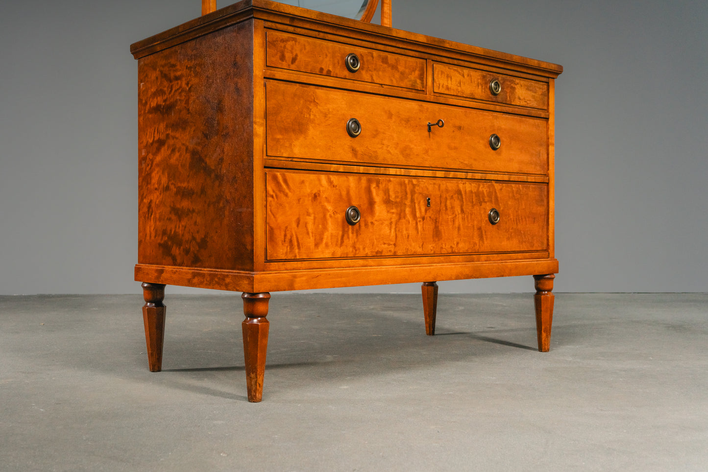 Wunderschöne Jugendstil Kommode mit Spiegel, Anfang des 20.Jahrhunderts - Schrank Schminkkommode Regal Bad Alt Antik MÖBLINGER