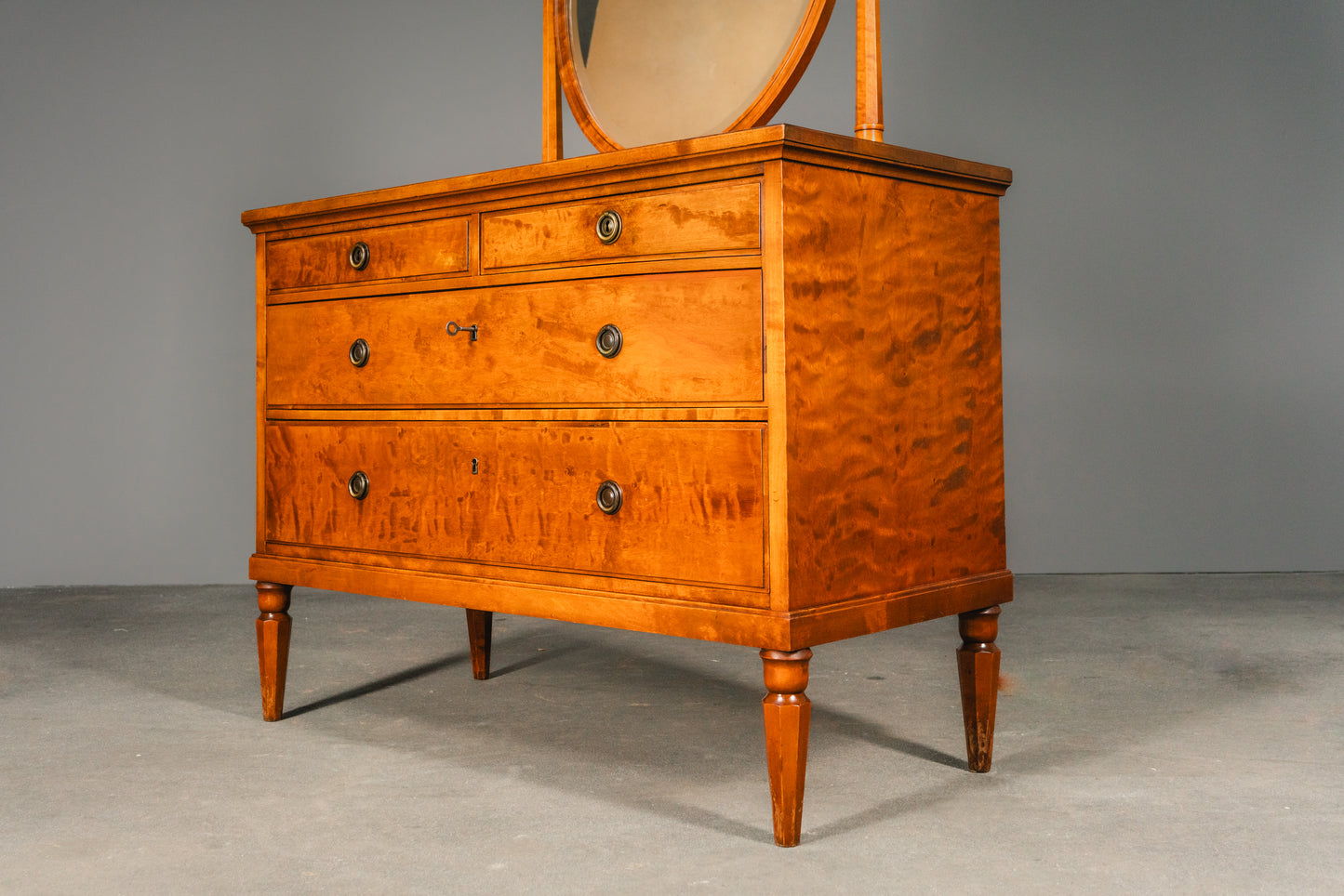 Wunderschöne Jugendstil Kommode mit Spiegel, Anfang des 20.Jahrhunderts - Schrank Schminkkommode Regal Bad Alt Antik MÖBLINGER