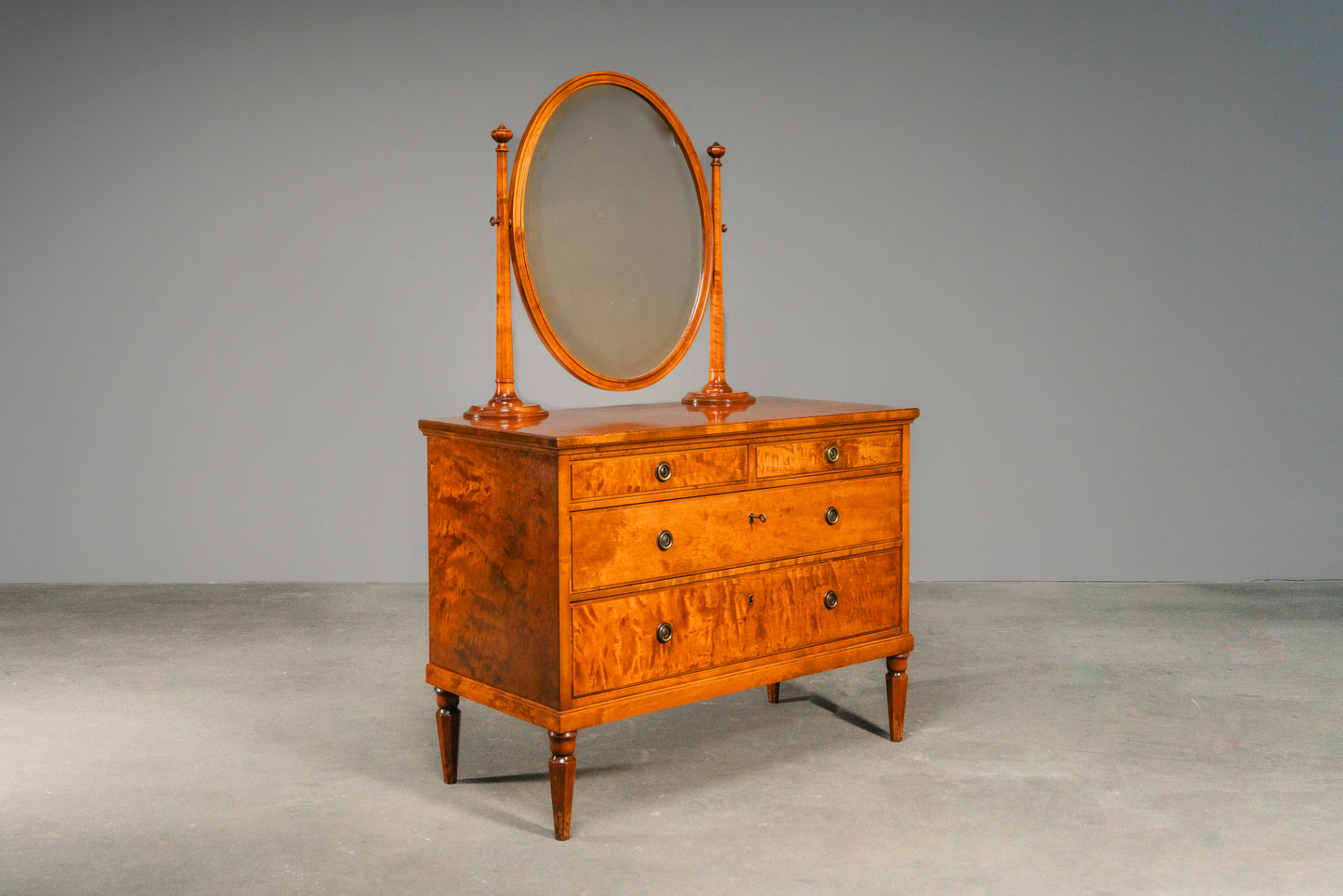 Wunderschöne Jugendstil Kommode mit Spiegel, Anfang des 20.Jahrhunderts - Schrank Schminkkommode Regal Bad Alt Antik MÖBLINGER