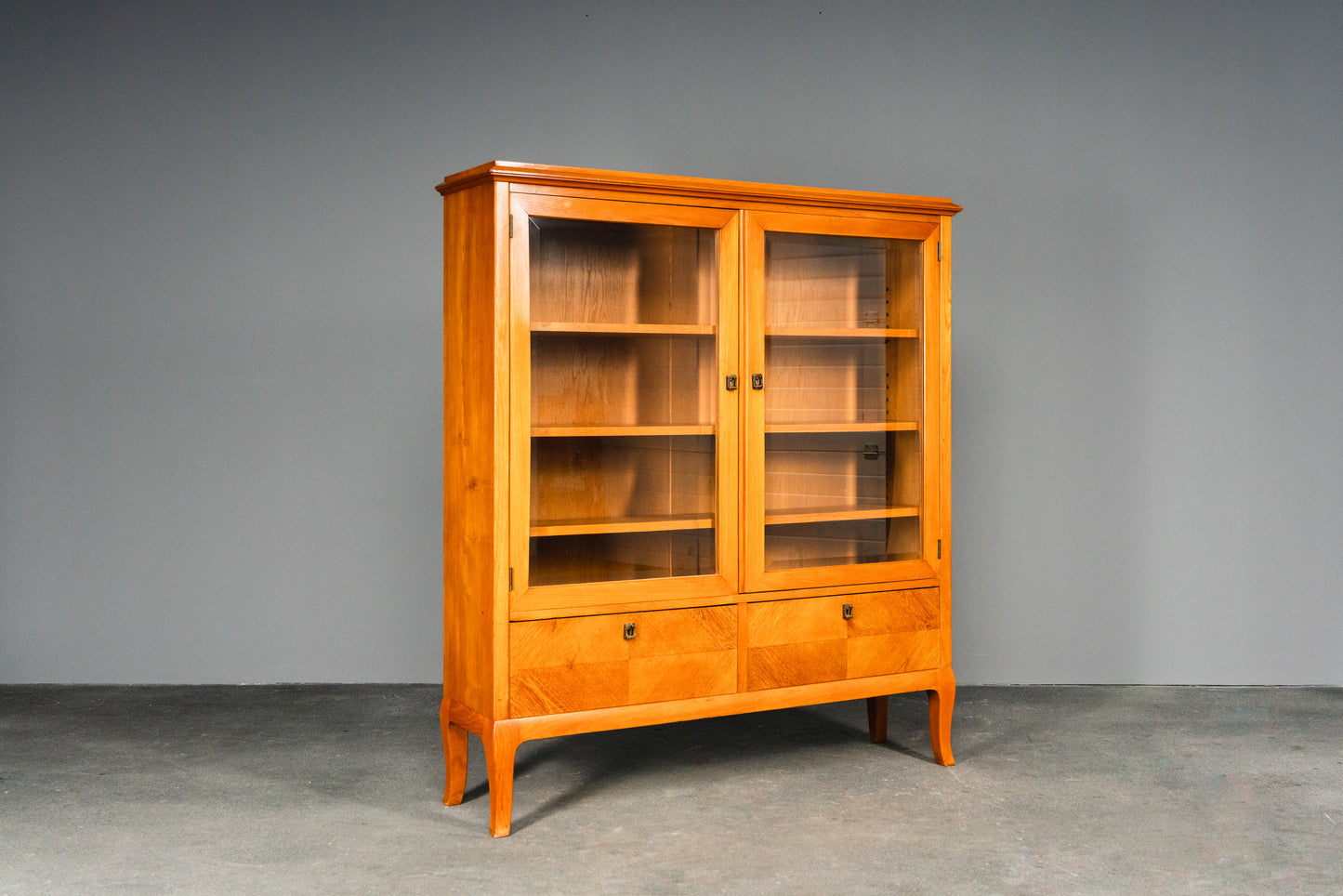 Eleganter Jugendstil Bücherschrank, Anfang des 20.Jahrhunderts - Schrank Vitrine Kommode Regal Alt Antik MÖBLINGER