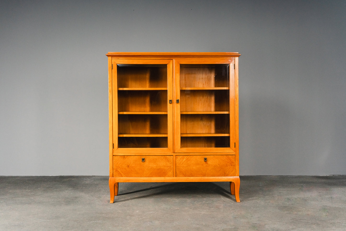 Eleganter Jugendstil Bücherschrank, Anfang des 20.Jahrhunderts - Schrank Vitrine Kommode Regal Alt Antik MÖBLINGER