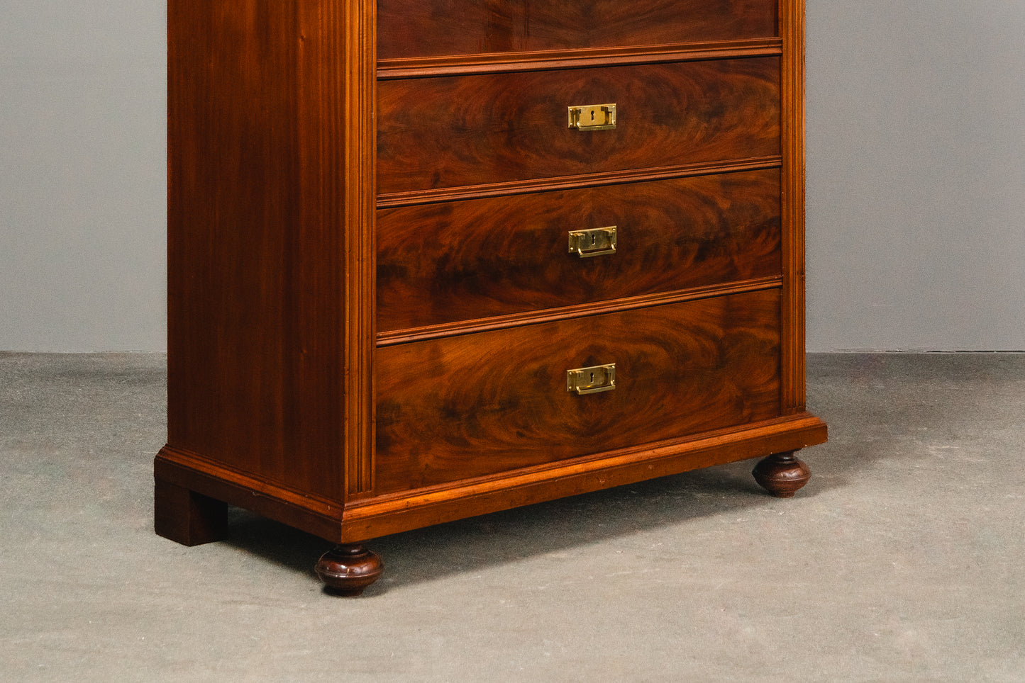 Wunderschöner Jugendstil Standsekretär, Anfang des 20.Jahrhunderts - Sekretär Desk Schreibtisch Büro Schrank Kommode Mahagoni Alt Antik MÖBLINGER