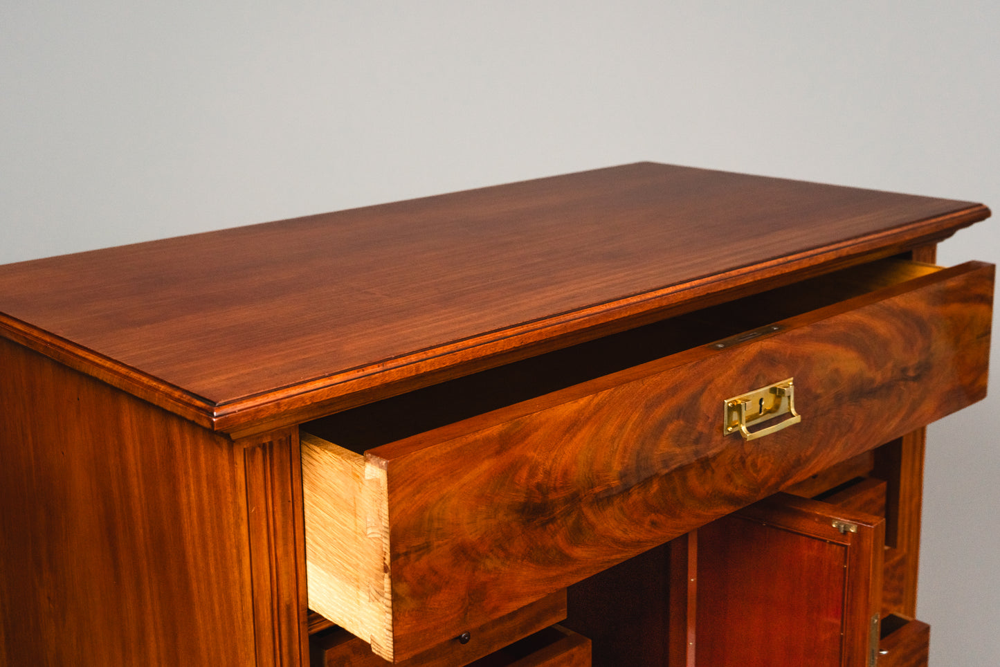 Wunderschöner Jugendstil Standsekretär, Anfang des 20.Jahrhunderts - Sekretär Desk Schreibtisch Büro Schrank Kommode Mahagoni Alt Antik MÖBLINGER