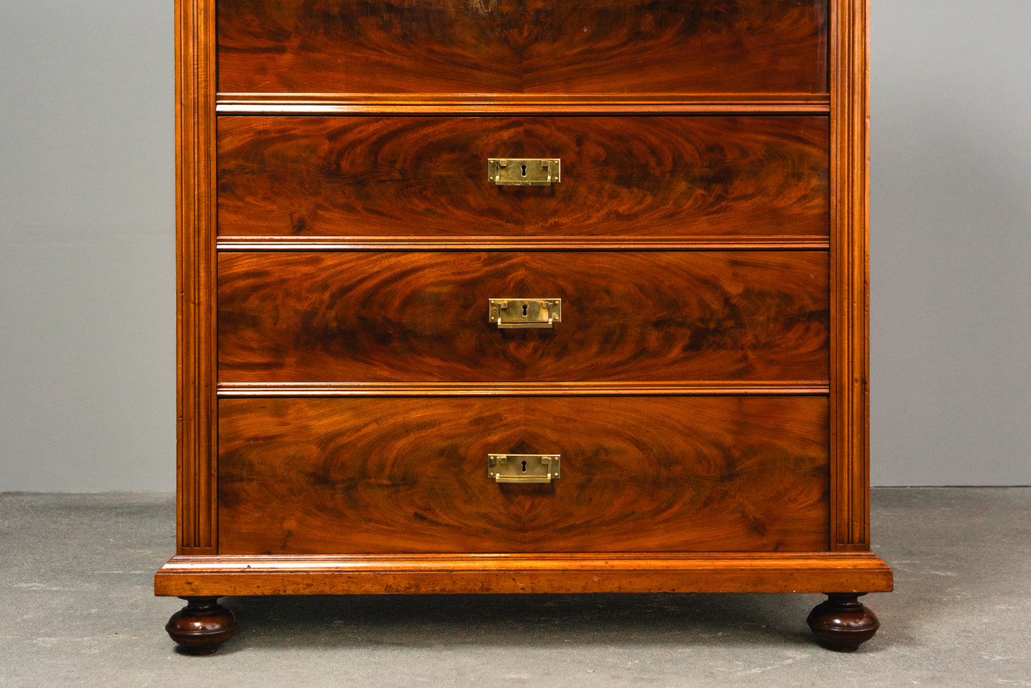 Wunderschöner Jugendstil Standsekretär, Anfang des 20.Jahrhunderts - Sekretär Desk Schreibtisch Büro Schrank Kommode Mahagoni Alt Antik MÖBLINGER