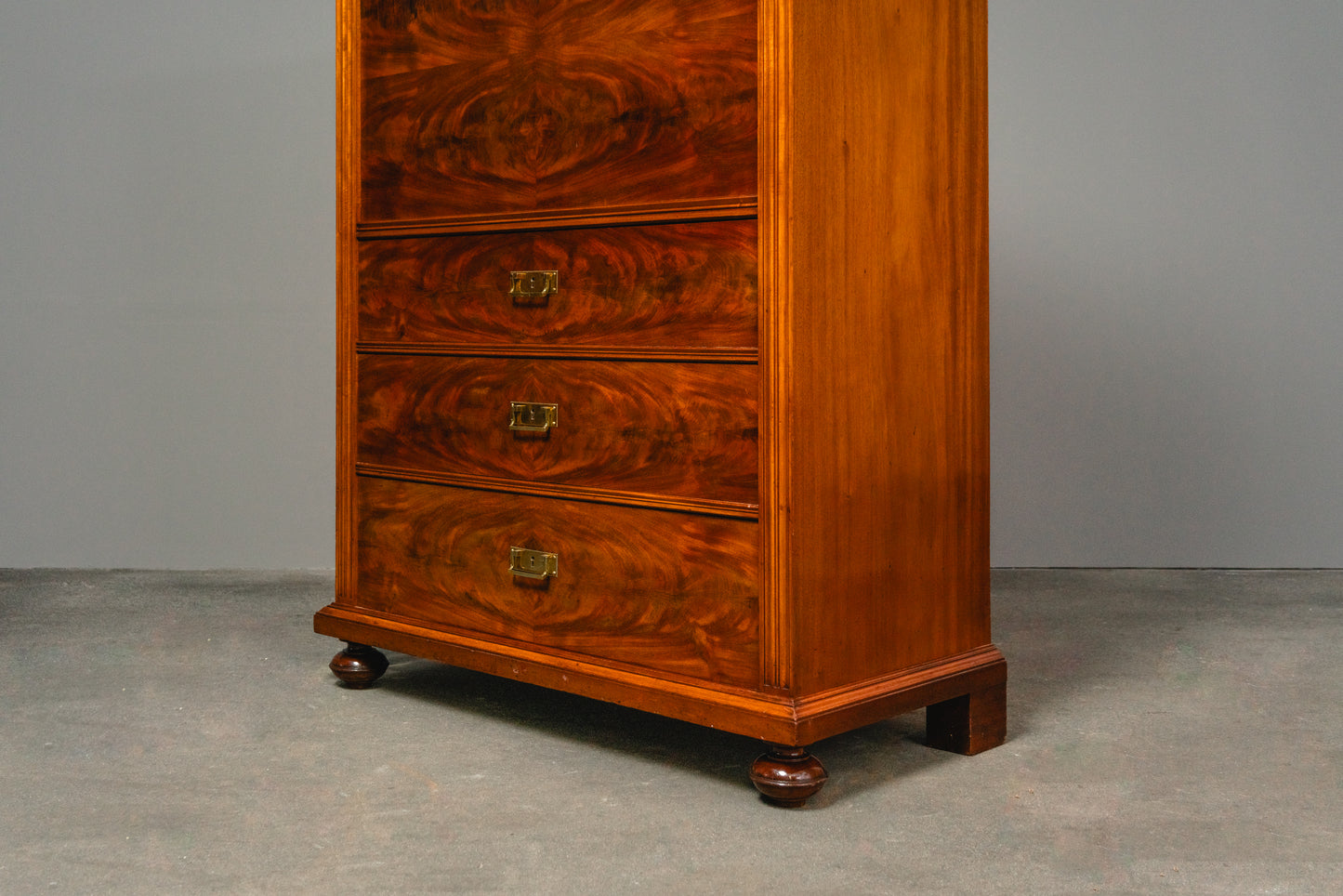 Wunderschöner Jugendstil Standsekretär, Anfang des 20.Jahrhunderts - Sekretär Desk Schreibtisch Büro Schrank Kommode Mahagoni Alt Antik MÖBLINGER