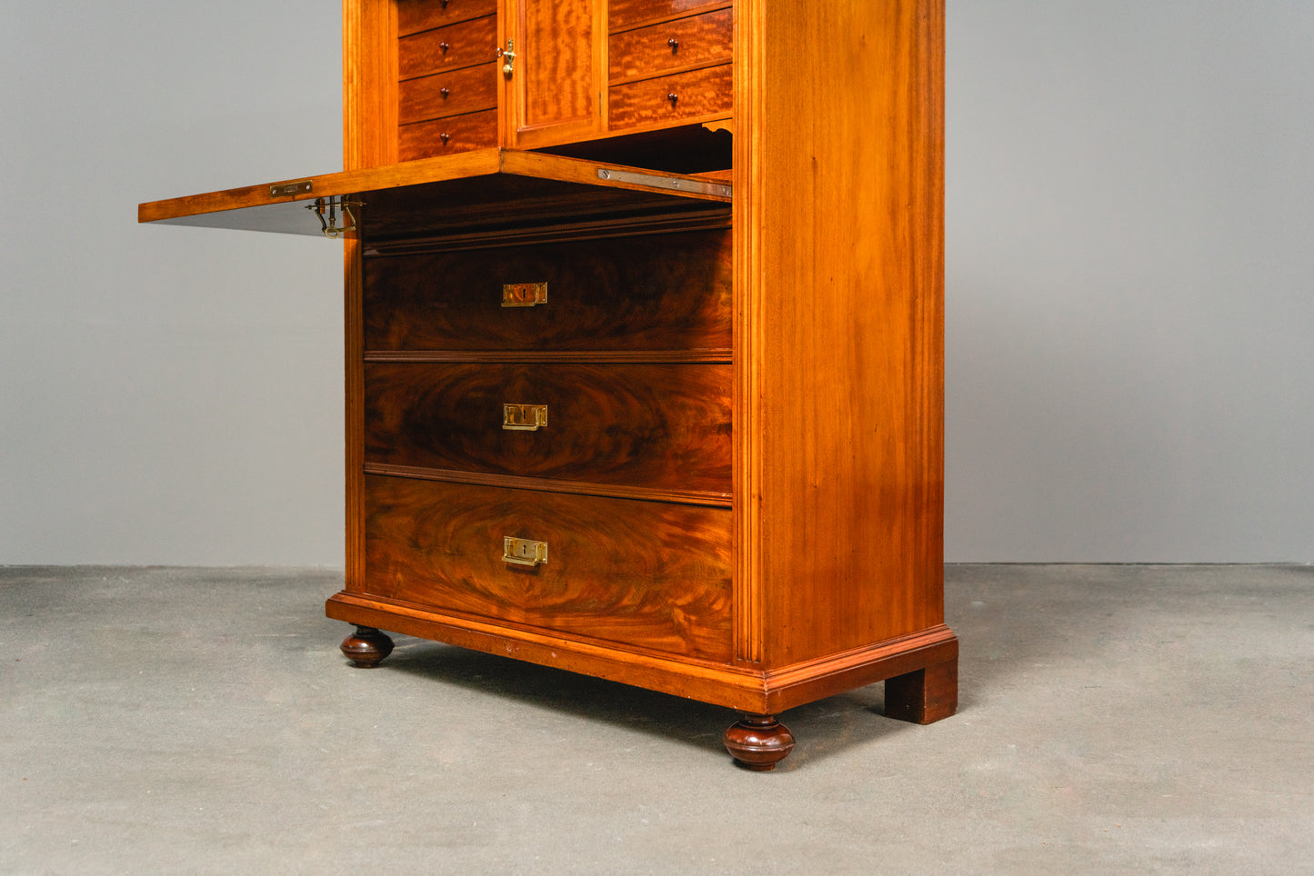 Wunderschöner Jugendstil Standsekretär, Anfang des 20.Jahrhunderts - Sekretär Desk Schreibtisch Büro Schrank Kommode Mahagoni Alt Antik MÖBLINGER