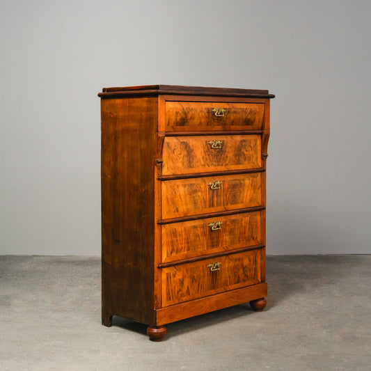 Stilvolle hohe Antike Gründerzeit Kommode, Ende des 19.Jahrhunderts - Schrank Regal Anrichte Alt Antik MÖBLINGER