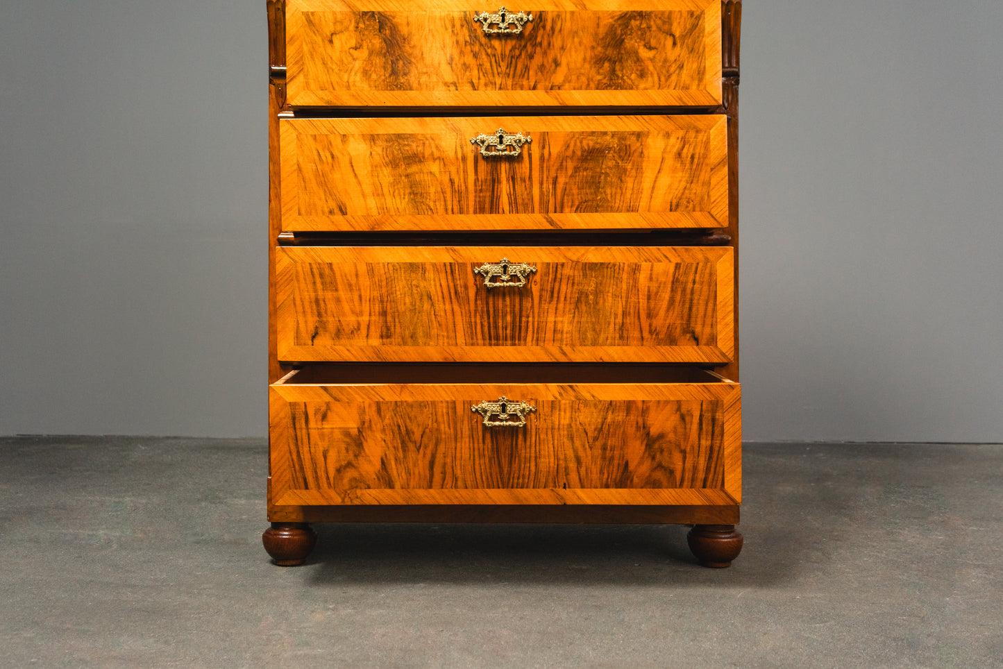 Stilvolle hohe Antike Gründerzeit Kommode, Ende des 19.Jahrhunderts - Schrank Regal Anrichte Alt Antik MÖBLINGER