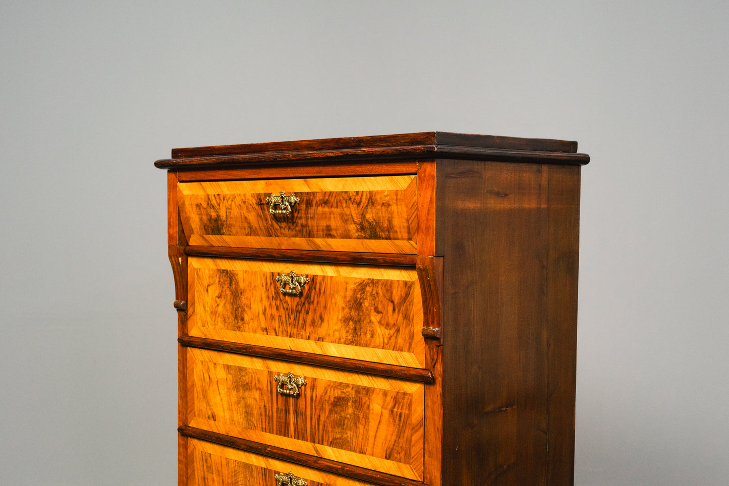 Stilvolle hohe Antike Gründerzeit Kommode, Ende des 19.Jahrhunderts - Schrank Regal Anrichte Alt Antik MÖBLINGER