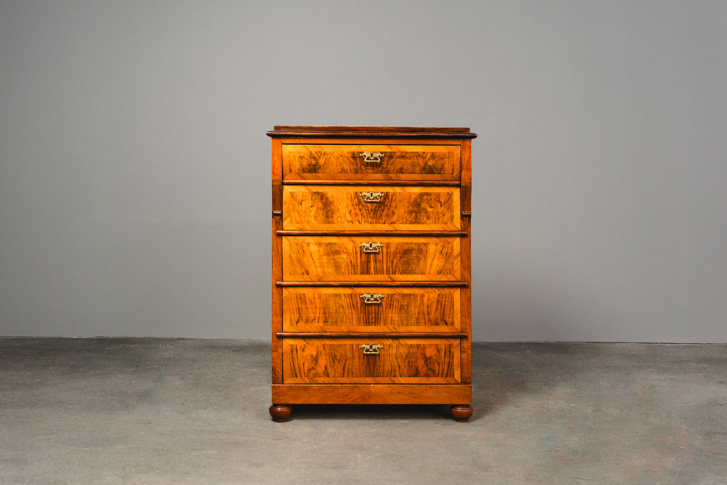 Stilvolle hohe Antike Gründerzeit Kommode, Ende des 19.Jahrhunderts - Schrank Regal Anrichte Alt Antik MÖBLINGER