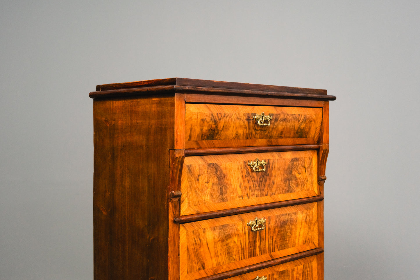 Stilvolle hohe Antike Gründerzeit Kommode, Ende des 19.Jahrhunderts - Schrank Regal Anrichte Alt Antik MÖBLINGER
