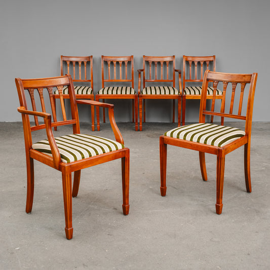Stilvolles 6er Set Stühle im Englischen Stil