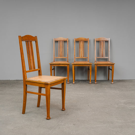Schönes Jugendstil 4er Set Stühle