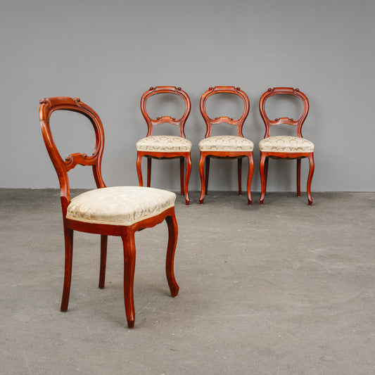 Elegantes 4er Set Stühle im Biedermeier Stil