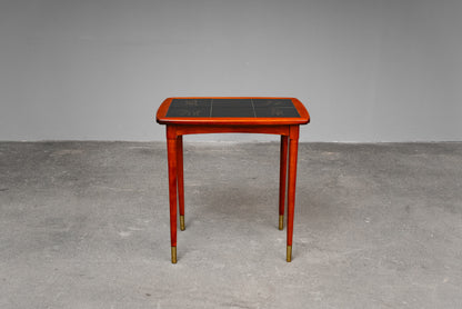 Mid-Century Fliesentisch in Buche - zweite Hälfte des 20.Jahrhunderts