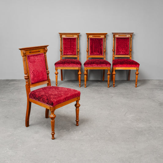 Schönes 4er Set Gründerzeit Stühle