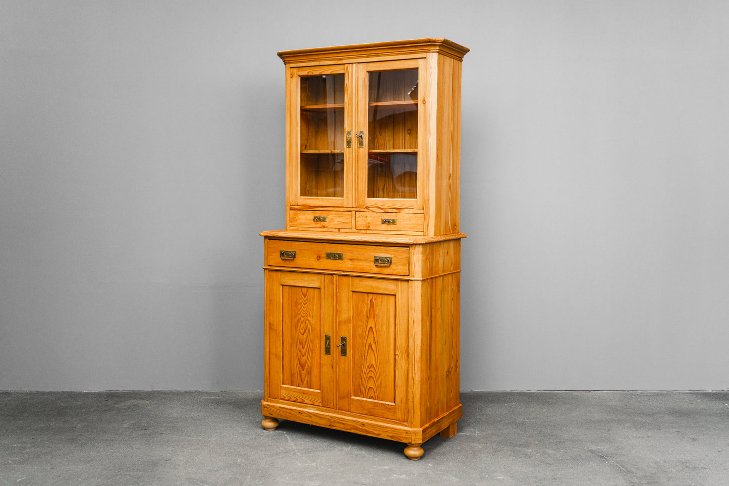 Wunderschöner Biedermeier Vitrinenschrank