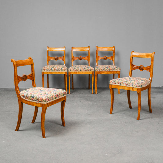 Schönes Biedermeier 5er Set Stühle