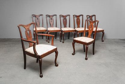 Elegantes 7er Set Jugendstil Stühle