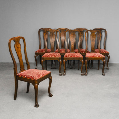 Elegantes Jugendstil 8er Set Stühle