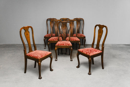 Elegantes Jugendstil 8er Set Stühle