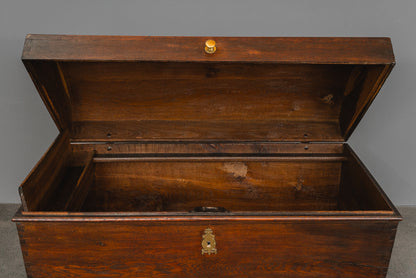 Wunderschöne Biedermeier Runddeckeltruhe