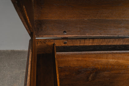 Wunderschöne Biedermeier Runddeckeltruhe