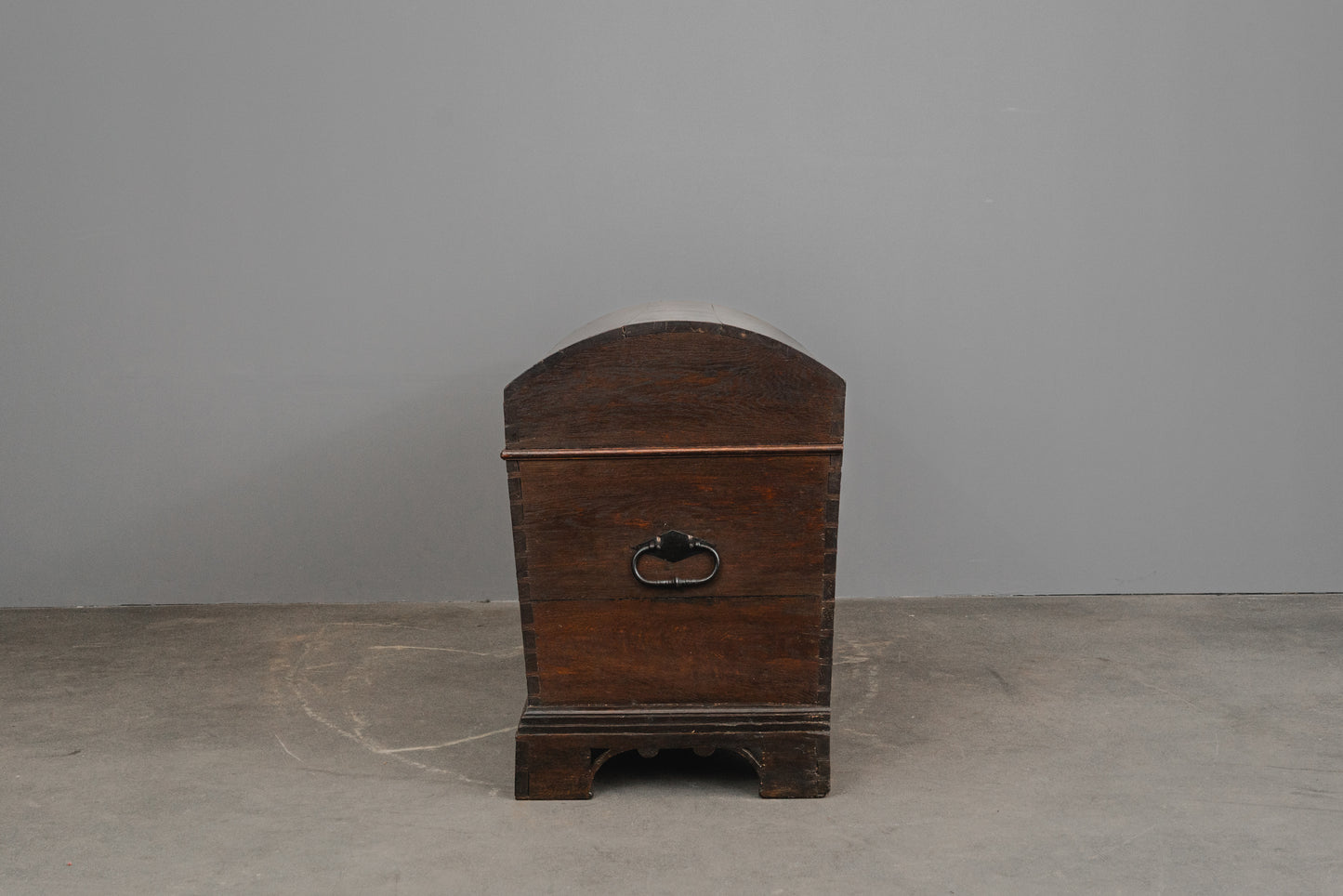 Wunderschöne Biedermeier Runddeckeltruhe