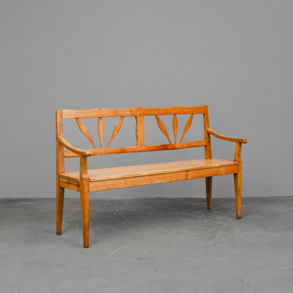 Biedermeier Bank aus Eiche & Kiefer - 1.Hälfte des 19.Jahrhunderts