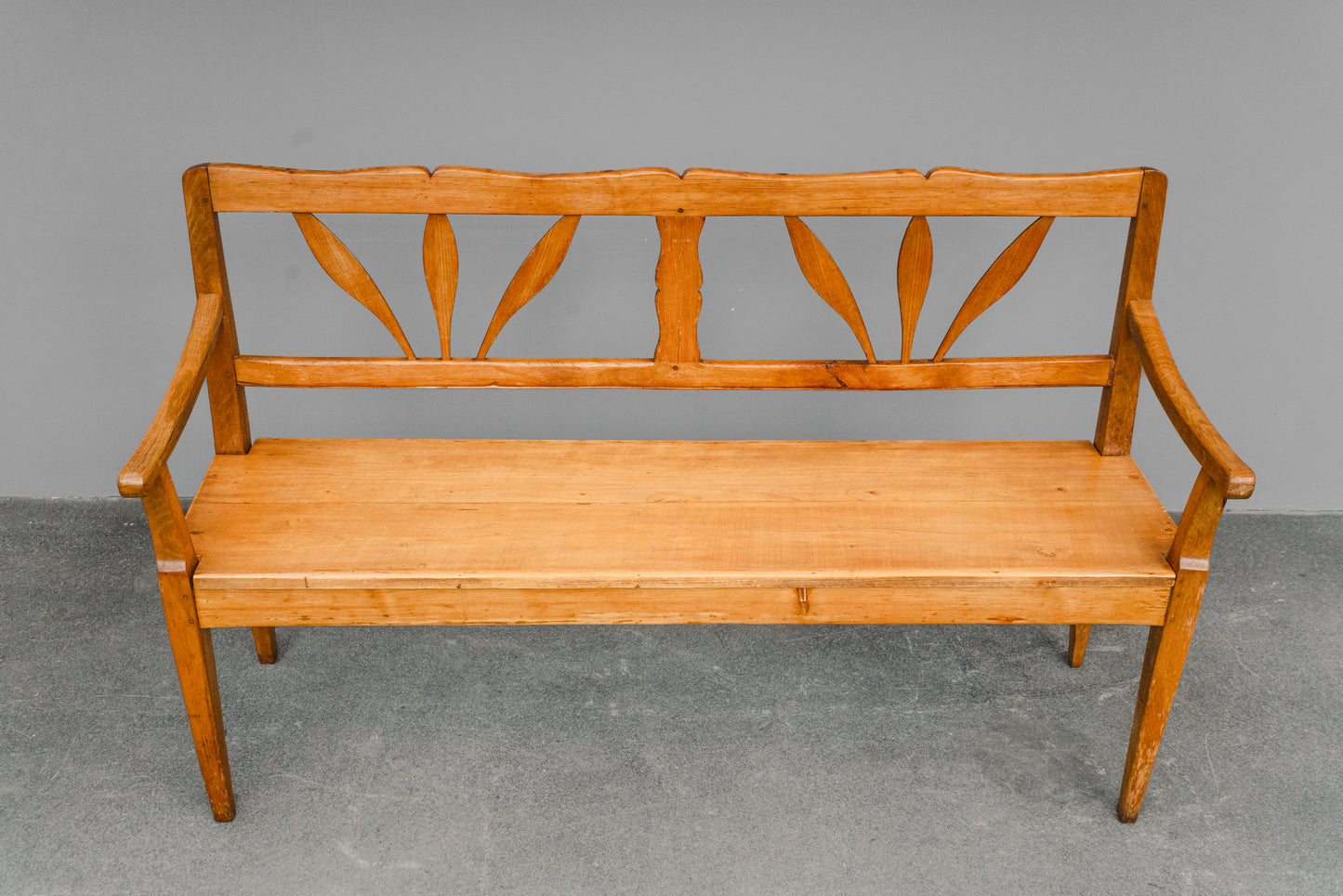 Biedermeier Bank aus Eiche & Kiefer - 1.Hälfte des 19.Jahrhunderts