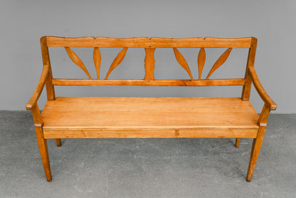 Biedermeier Bank aus Eiche & Kiefer - 1.Hälfte des 19.Jahrhunderts