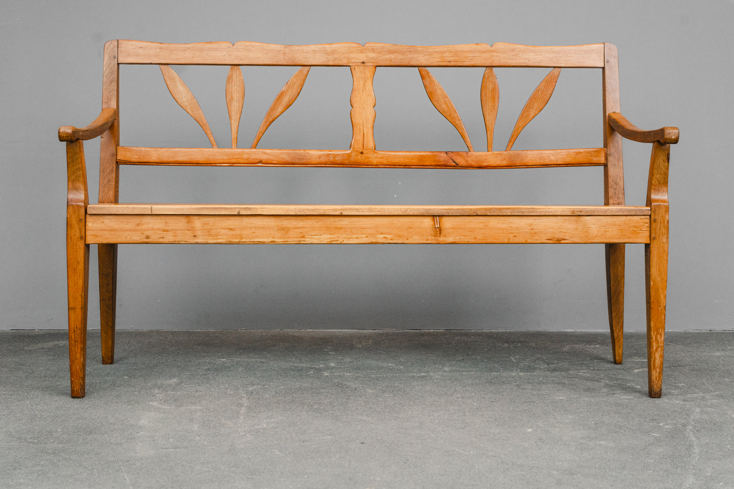 Biedermeier Bank aus Eiche & Kiefer - 1.Hälfte des 19.Jahrhunderts