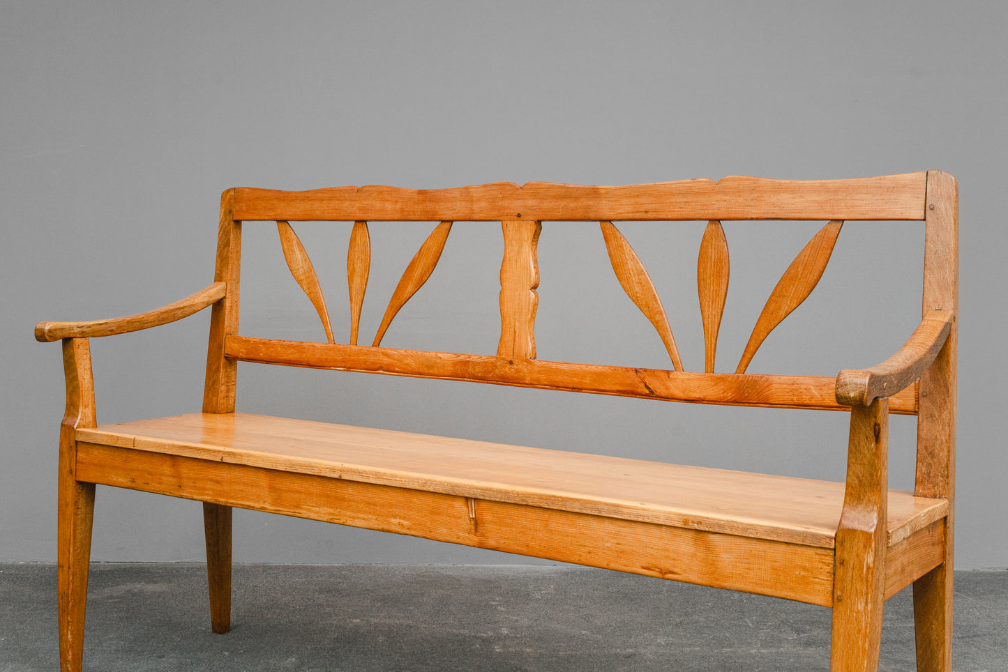Biedermeier Bank aus Eiche & Kiefer - 1.Hälfte des 19.Jahrhunderts